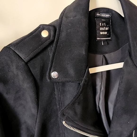 Zara Women's cropped moto jacket - Picture 6 of 7